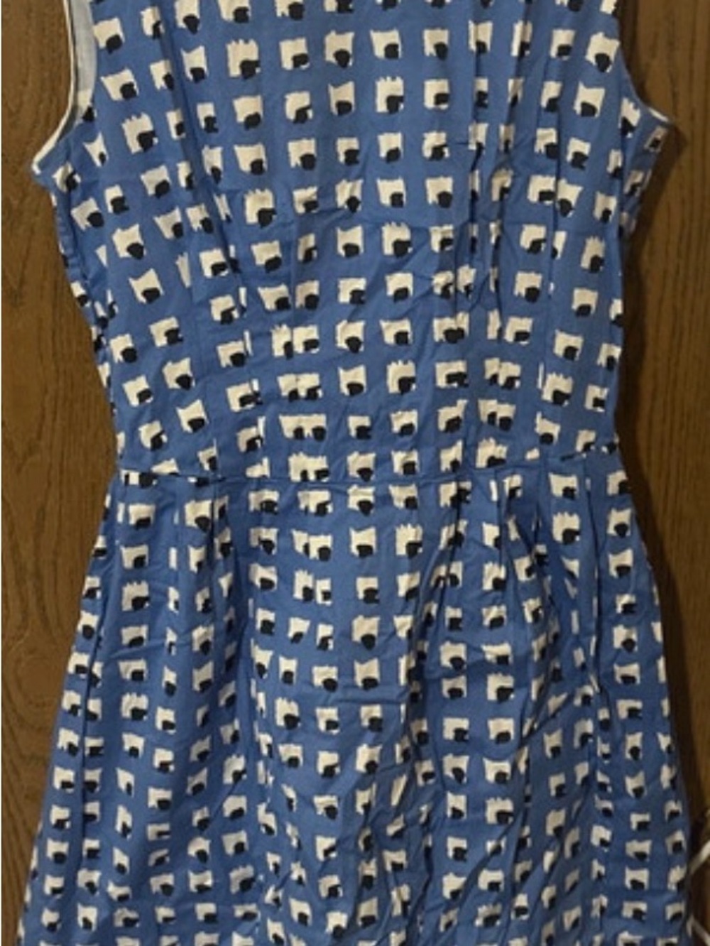 kate spade Blue & White Geometric Sleeveless Dress